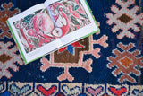 Azilal. Vintage Moroccan Rug. Wool Boucherouite Carpet. Modern Design.