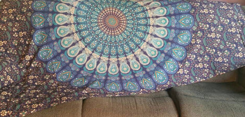 Blue Mandala flat sheet/tapestry/Dining Table Cover/Throw/Mandala Tapestry/Wall Hanging/Wall Tapestries/Perfect Christmas Present