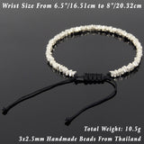 Men's Women Adjustable Braided Bracelet 925 Sterling Silver Handmade Nugget Beads DiyNotion BR937