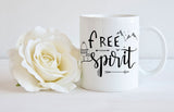 Coffee Mug, Free Spirit Mug, Boho Mug, Coffee Cup, Wild and Free, Bohemian Style Coffee Mug, Hippie Mug, Hipster
