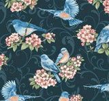SALE Bluebird Gathering 10" Squares/Layer Cake by Jackie Robinson for Benartex - 42, 10 inches X 10 inches Precut Fabric Squares