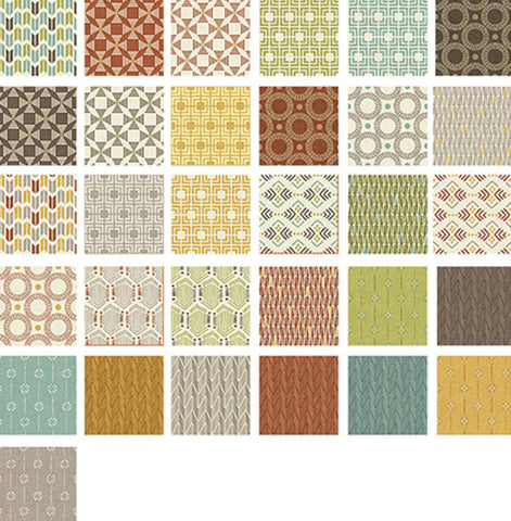 SALE Melbourne 10" Squares/Layer Cake by Andrea Komninos for Benartex - 42, 10 inches X 10 inches Precut Fabric Squares