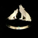 Silver Mother and Child Wolf Ring