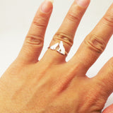 Silver Mother and Child Wolf Ring