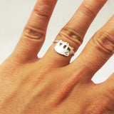 925 Sterling Silver Sloth Ring