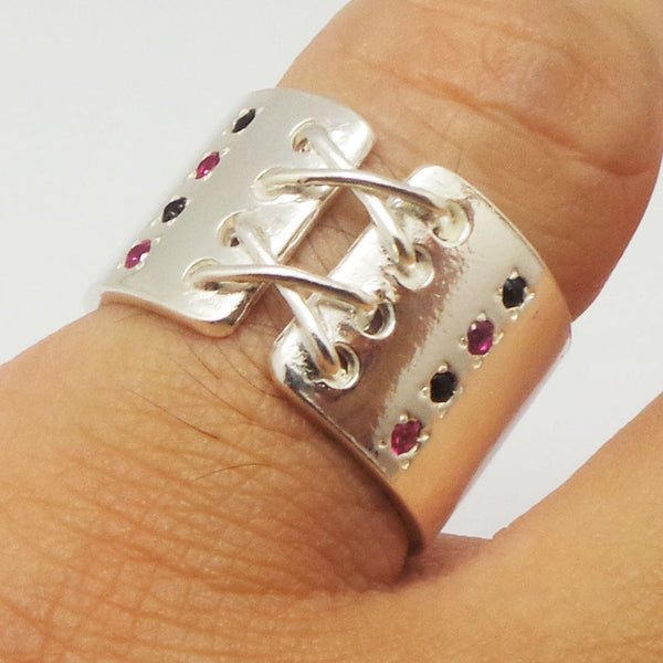 Silver Bdsm Corset Ring