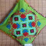 Suzani pillow cover, Boho couch cushion, boho accent pillow, Boho bed pillow, Gypsy pillow, Bohemian patio, patio decor, xmas gift for her