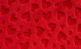 Cuddle Embossed Heart - Scarlet - 58"/60" Width - Minky Yardage by Shannon Fabrics