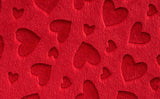 Cuddle Embossed Heart - Scarlet - 58"/60" Width - Minky Yardage by Shannon Fabrics
