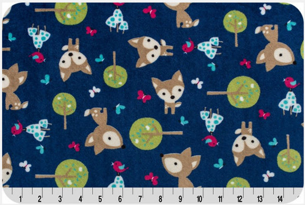 Cuddle Prints - Oh, Deer Cuddle Midnight - 58"/60" Width - Minky Yardage by Shannon Fabrics