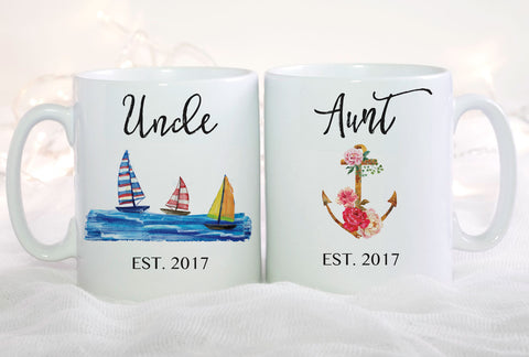 Baby Announcement, Aunt mug, Uncle Mug, Pregnancy Announcement Aunt, Baby Reveal Uncle, Aunt Mug, Uncle Mug, Coffee Mug Set, 2 Mugs