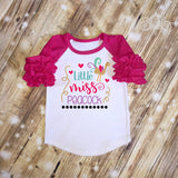 Little Miss Peacock Custom Ruffle Raglan Personalized Shirt Girl Baby Toddler Shirt