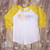 LulaRoe LulaRoe Girl LulaRoe Kids Custom Ruffle Raglan Personalized Shirt Girl Baby Toddler Shirt