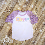 LulaRoe LulaRoe Girl LulaRoe Kids Custom Ruffle Raglan Personalized Shirt Girl Baby Toddler Shirt