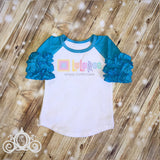 LulaRoe LulaRoe Girl LulaRoe Kids Custom Ruffle Raglan Personalized Shirt Girl Baby Toddler Shirt