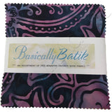 SUPER DEAL Basically Batik Charm Pack by Benartex Studio - 40, 5 inches X 5 inches Precut Fabric Squares