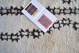 BENI OURAIN. 9'7"x5'9"Vintage Moroccan Rug. Wool Beni Ourain Carpet. Modern Design.