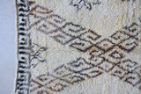 BENI OURAIN. 9'5"x5'9"Vintage Moroccan Rug. Wool Beni Ourain Carpet. Modern Design.