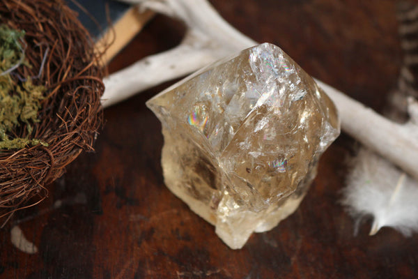 Citrine Crystal Point 280g || Grade AA Citrine || Standing Citrine Crystal || Healing Crystal || Crystal Grid || Altar Crystal || Reiki