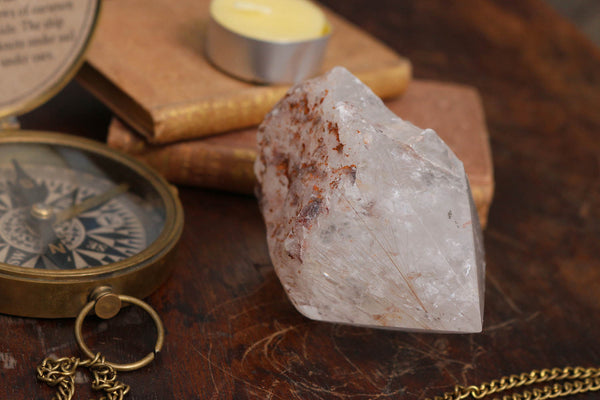 Rutilated Clear Quartz Crystal Point 375g || Rutilated Crystal || Clear Crystal Generator || Crystal Grid || Collector's Crystal || Reiki
