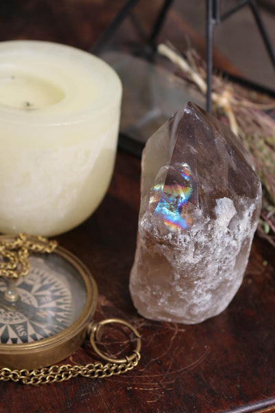 Smoky Crystal Point || Large Smoky Quartz || Standing Crystal || Healing Crystal || Crystal Grid || Altar Crystal || Reiki || Crystal Gift
