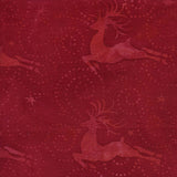 Holiday Happenings - Reindeer - Dark and Light Red Yardage by Kathy Engle for Island Batik SKU : 521511008 - Sold by 1/2 Yard and 1 Yard