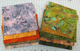 SALE Lake Life Batiks Stack Pack/Layer Cake by Kathy Engle for Island Batiks - 42, 10" X 10" Precut Batik Fabrics