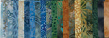 SALE Lake Life Batiks Stack Pack/Layer Cake by Kathy Engle for Island Batiks - 42, 10" X 10" Precut Batik Fabrics