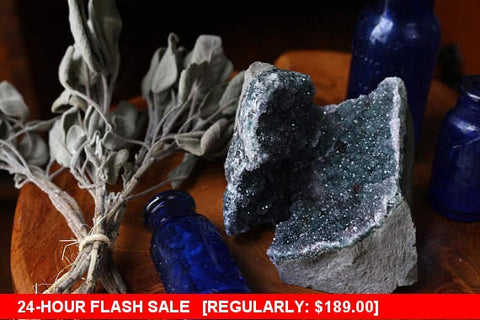 Flash Sale! Save 20% Green Amethyst Geode || Black Amethyst Geode || Green Amethyst Cluster || Standing Black Amethyst || Collector Cryst...