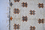 BENI OURAIN 9'x6'7"Vintage Moroccan Rug. Wool Beni Ourain Carpet. Modern Design.