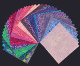 SALE Dotalicious Wind Batiks Stack Pack/Layer Cake by Claudia Pfeil for Island Batiks - 42, 10" X 10" Precut Batik Fabrics
