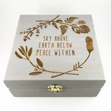 Plant Medicine w/ Lavender - Essential Oil Storage Box 25 Slot 15ml -Pine- Choose Finish & Custom Laser Engravings -Fit dōTERRA Young Living