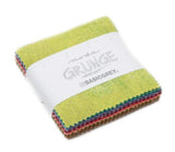 New Arrival Spring 2017 Grunge New Mini Charm BasicGrey for Moda Fabrics - 42, 2.5" X 2.5" Precut FabricS. Item # 30150MCN3