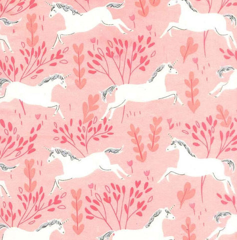 SALE Magic Flannels - Unicorn Forest Blossom Flannel Yardage by Michael Miller - 100% Cotton Flannel (Non-Metallic)