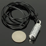 Men's Women Adjustable Necklace 925 Sterling Silver Buddhism Protection Prayer南无阿弥佗佛 Pendant with Wax Rope DiyNotion NK177