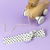 Black and White Polkadot Organic Baby Headband/Baby Headband/Baby Gift/Newborn Headband/Headbands/Infant Headband/Baby Headwrap