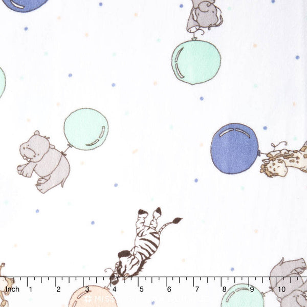 SMD Balloon Animals Cuddle Opal - 58"/60" Width - Minky Yardage by Shannon Fabrics