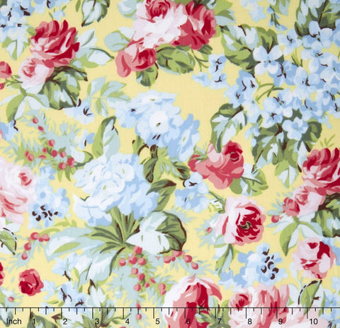 SALE Simply Chic - Rose Garden Butter Yardage by Anna Stuart for Benartex