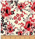 SALE New Collection - Cherry Blossom Cream from the Collection "Moon Flower" By Kanvas Studio for Benartex