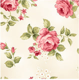 SUPER DEAL Flannel Welcome Home Rose - Large Floral Cream Flannel Yardage by Jennifer Bosworth for Maywood Studio