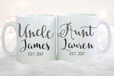 Aunt and Uncle Mugs, Aunt Mug, Personalized Gift, Uncle Mug, Gift for Aunt, Gift For Uncle, Baby Reveal, Pregnancy Announcement Mug,