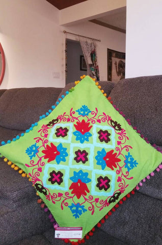 Suzani pillow cover, Boho couch cushion, boho accent pillow, Boho bed pillow, Gypsy pillow, Bohemian patio, patio decor, xmas gift for her