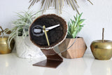 8" Earthtone Acrylic Agate Desk Clock