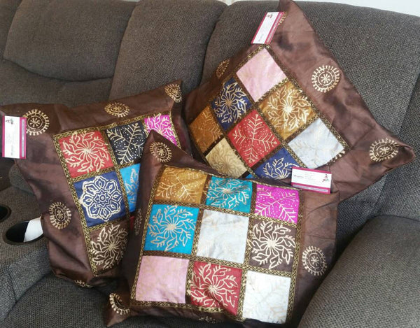 Brown Boho Couch Cushion cover, Farmhouse pillow, gypsy pillow cover, designer pillow, boho pillow, boho accent pillow, xmas gift for her