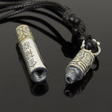 Men's Women Adjustable Necklace 925 Sterling Silver Protection Stick of Monkey King Sun Wukong Pendant with Wax Rope DiyNotion NK179