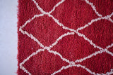 BENI MGUILD. Vintage Moroccan Rug. Wool Beni Ourain Carpet. Modern Design.