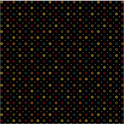 SALE Welcome Wagon - Black Cheerios Yardage by Kim Diehl for Henry Glass