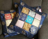 Blue Boho Couch Cushion cover, Farmhouse pillow, gypsy pillow cover, designer pillow, boho pillow, boho accent pillow, xmas gift for her