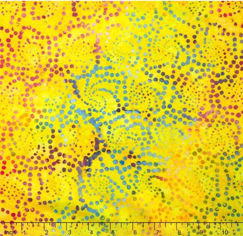 SALE Wild Waves Batiks - Sunshine Yardage by Moda Fabrics - 4341 11 Moda Batiks