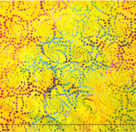 SALE Wild Waves Batiks - Sunshine Yardage by Moda Fabrics - 4341 11 Moda Batiks